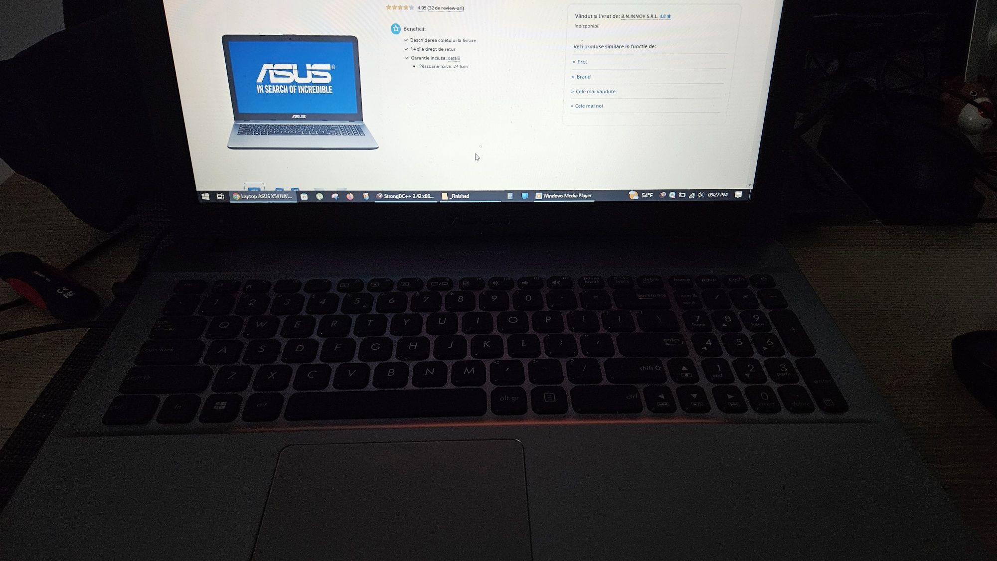 Laptop ASUS X541UV-XX745 proc Intel® Core™ i3-6006U, 8GB DDR3, ssd250