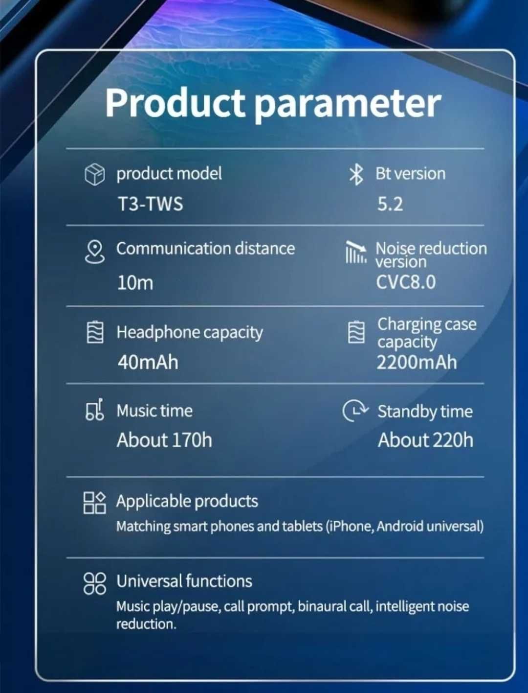 Căști Bluetooth T3 Roz