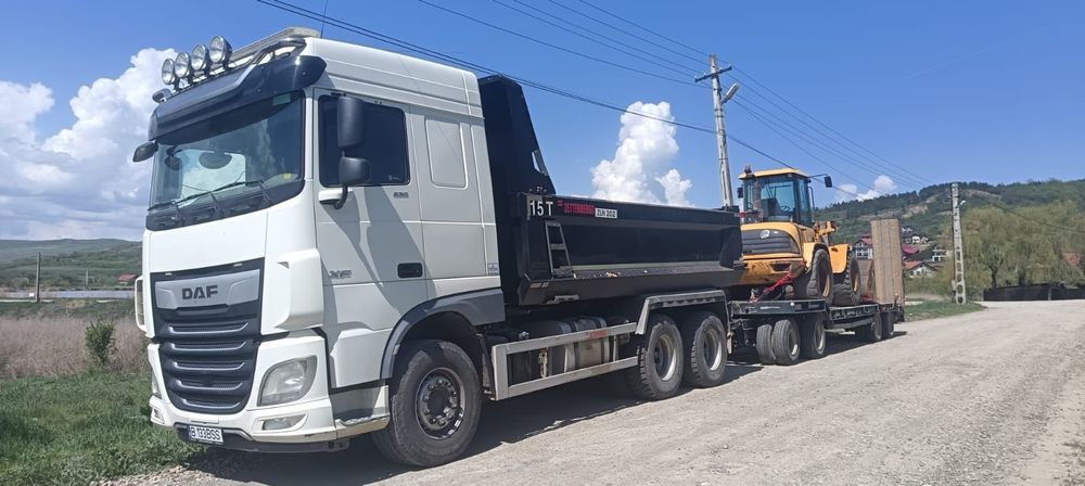 DAF XF 530  6X4  basculabil și Trailer Goldhofer pe 4 axe 40 tone