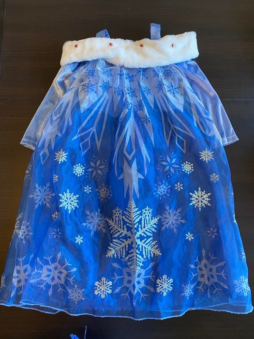 H&M Frozen Елза рокля/маскараден костюм 110-116 и Елза обувки 29номер
