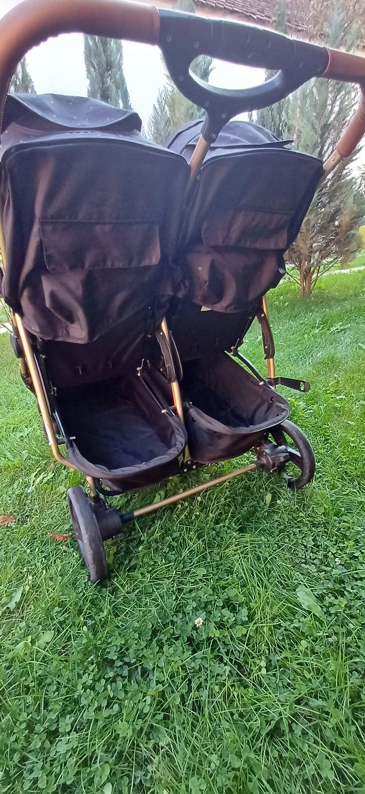 Cărucior pentru gemeni Chipolino - Paso Doble - Black