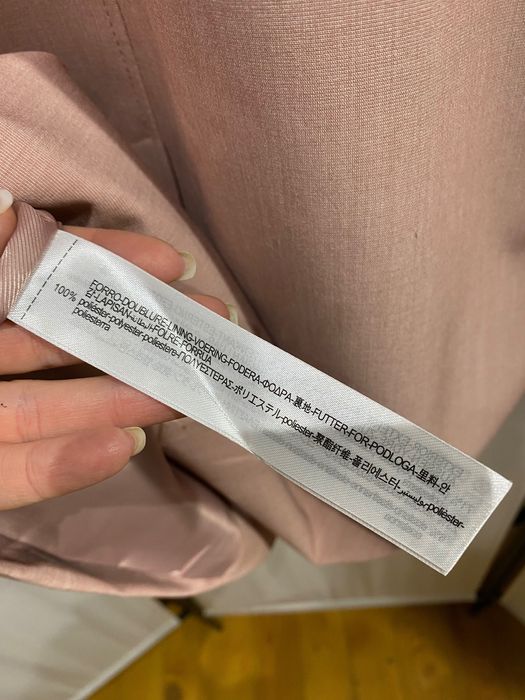 Оувърсайз сако с мъжка кройка Zara в бледо розов цвят