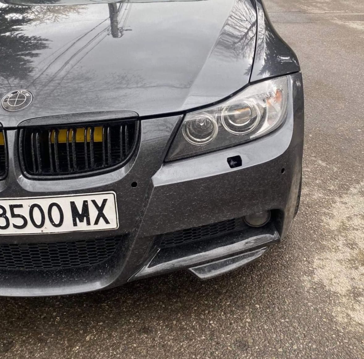 Сплитери предна броня за BMW E90/E91 – черен гланц – пре-фейс