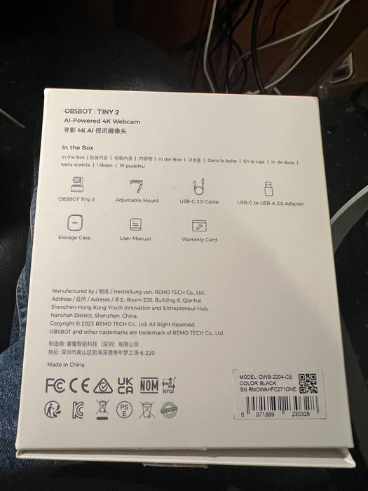 Camera OBSBOT TINY 2+ telecomanda noi noute in cutie :PRET:1700lei