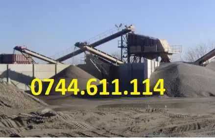 Nisip, balast, sort, piatra concasata ciment fier