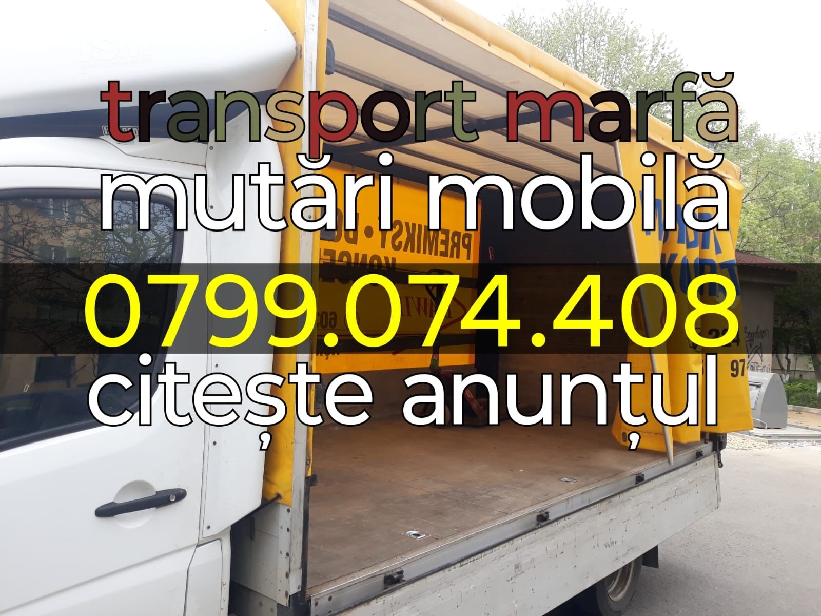 Transport marfă,mutări mobilă