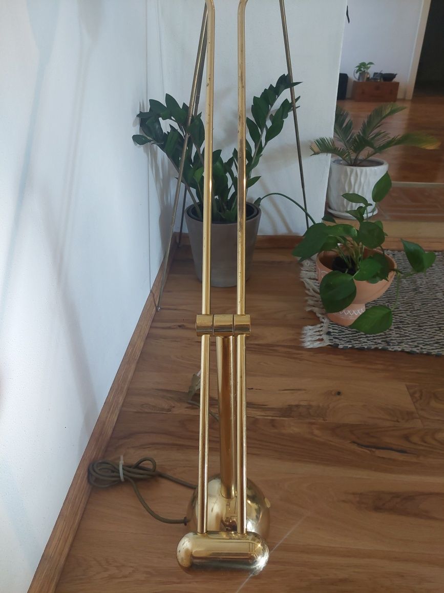 Lampa telescopica de birou vintage Hustadt Leuchten anii 1970 aurie