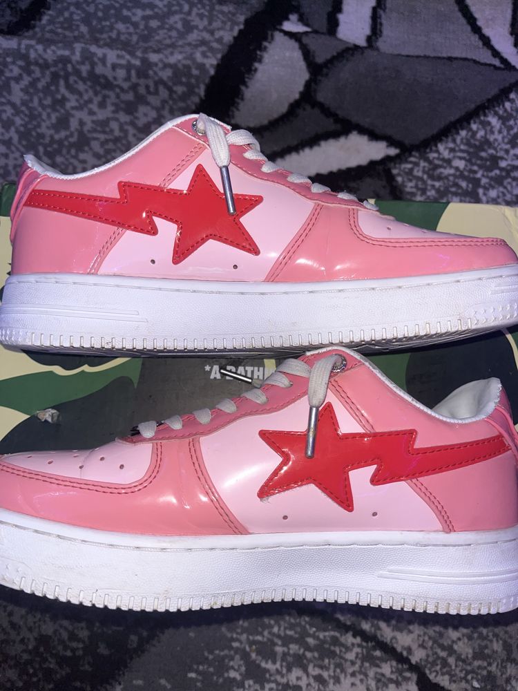 Pink bape sta shoes маратонки unisex