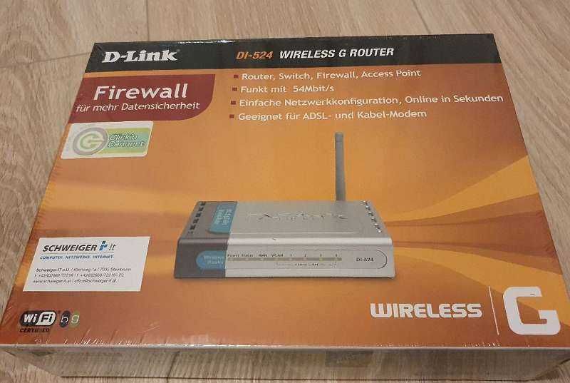 Router wireless D-Link cu Auto MDI/X, DI-524, Switch 4-porturi