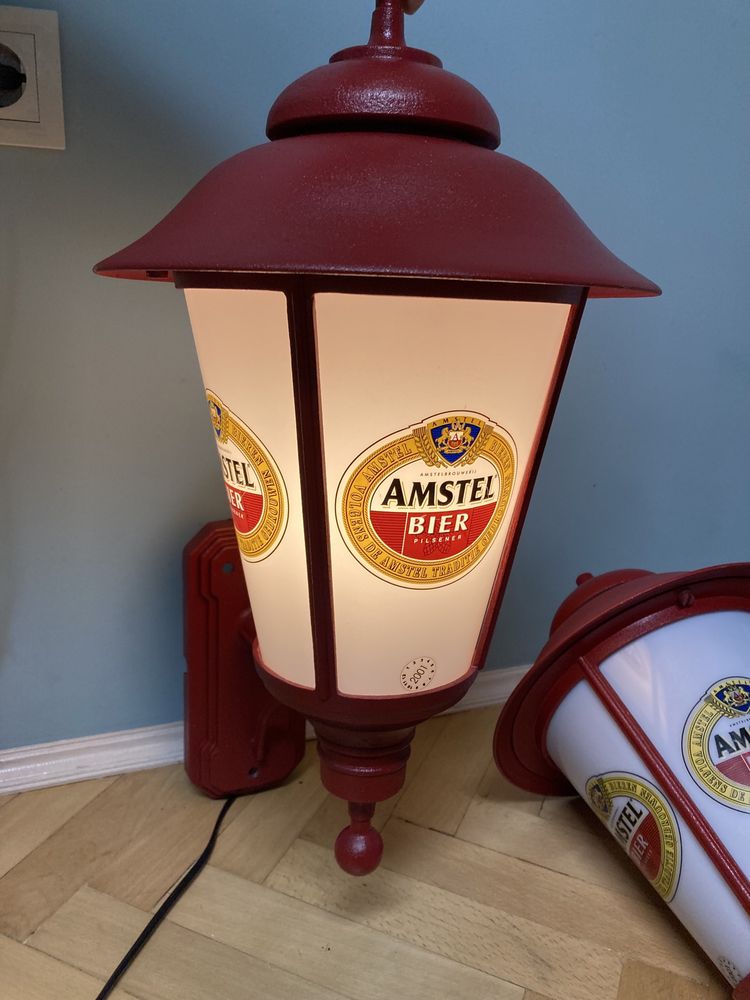 Винтидж рекламни лампи Amstel beer