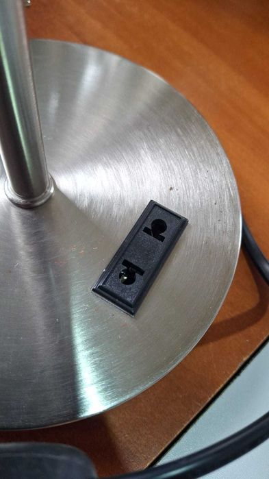 Lampa LED EDISHINE, tactila, cu incarcare USB, abajur gri