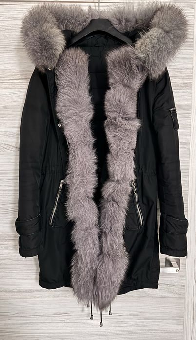 Дамска парка (яке) с лисица естествен косъм