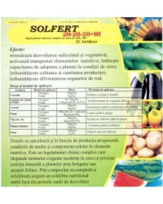 Îngrasamant foliar Solfert 20-20-20