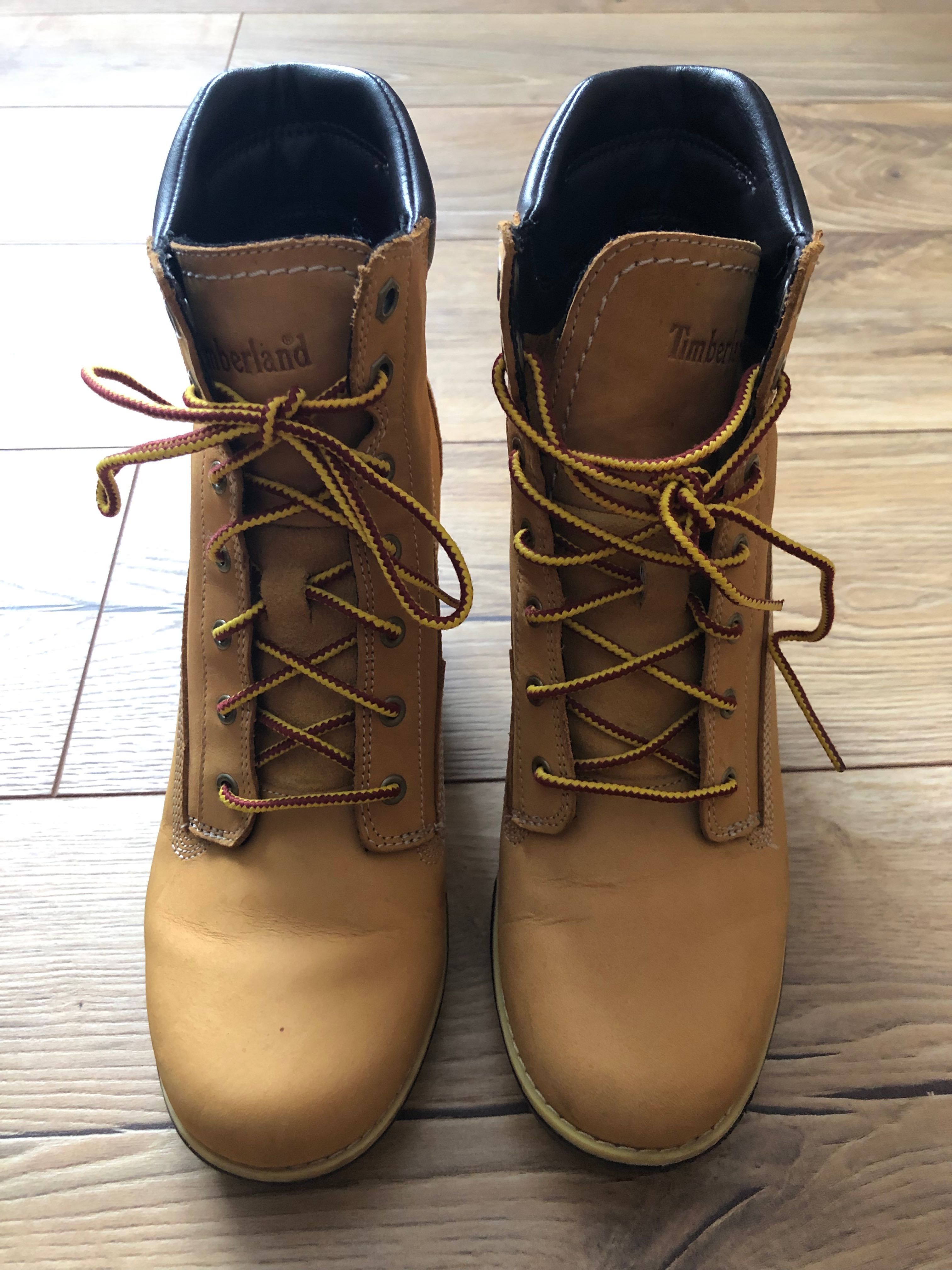 TIMBERLAND-botine pentru dame, maro din piele , marimea 38