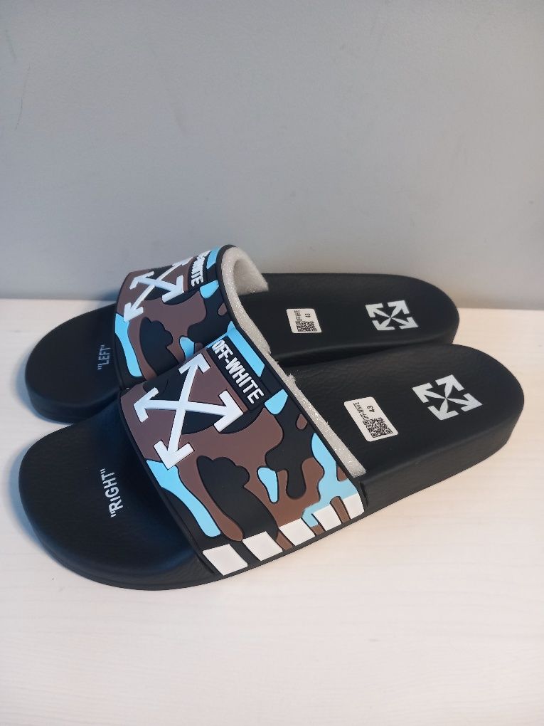 Off white slides, 38, 43  чехли, джапанки