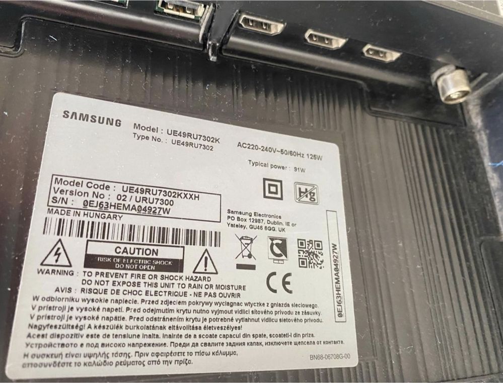 Televizor curbat LED Smart Samsung, 123 cm, 49RU7302K, 4K Ultra HD