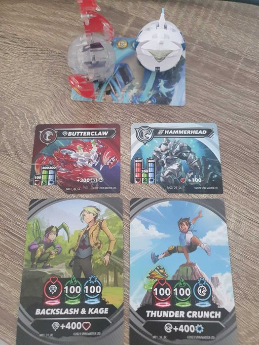 Set 2 Bakugani si cartonase - Hammerhead si Butterclaw
