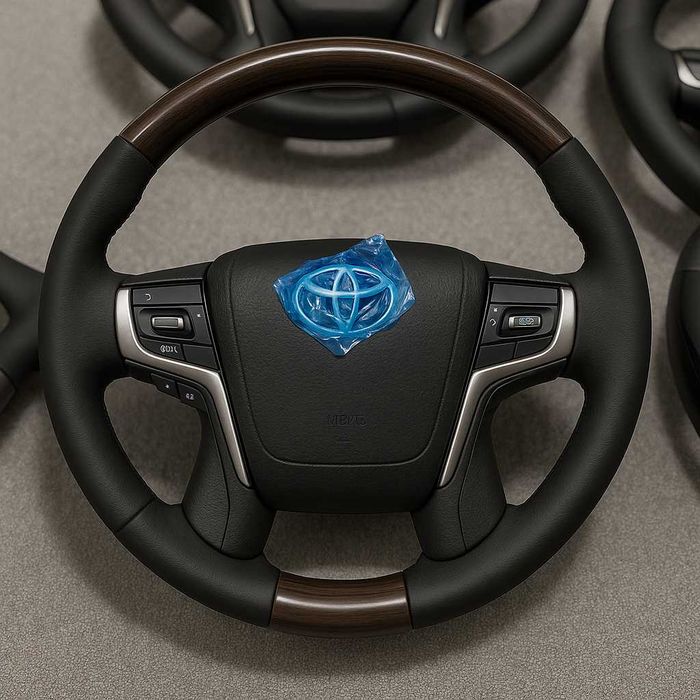 Toyota спортен дървен волан кожа Land Cruiser Prado Camry