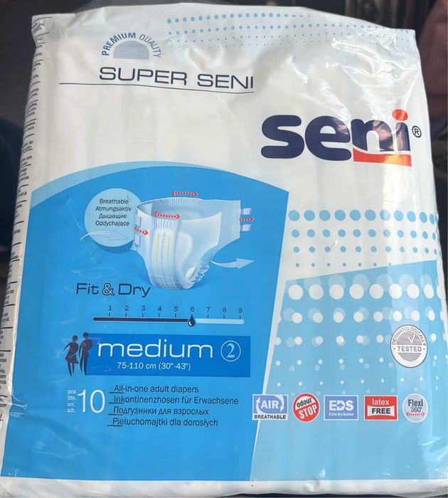 Подгузник Seni М  75-110 см (30”-43”)