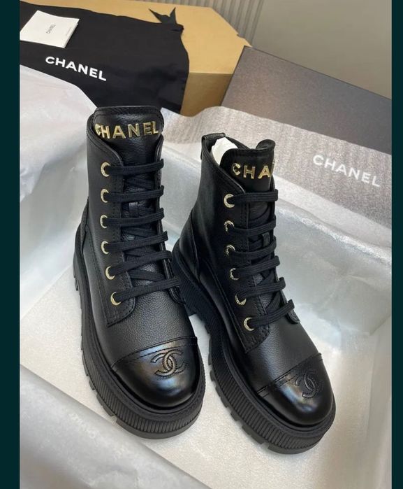 Ghete Chanel piele naturala dama