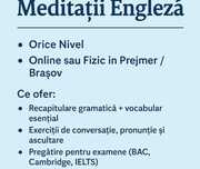 Meditații Engleză – Orice Nivel – Online sau Fizic în Prejmer / Brașov