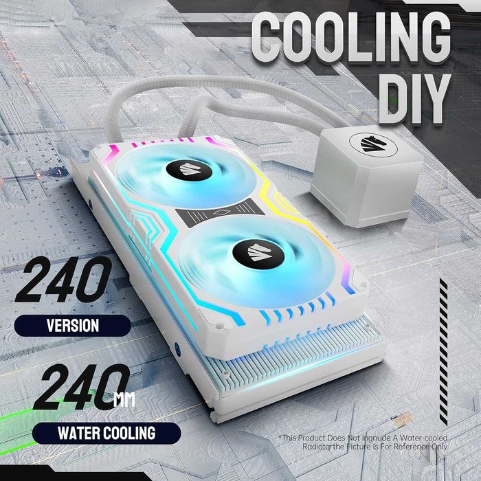 AsiaHorse Ventilator carcasă PC 2 în 1,ARGB 2x120 mm 48 LED adresabile
