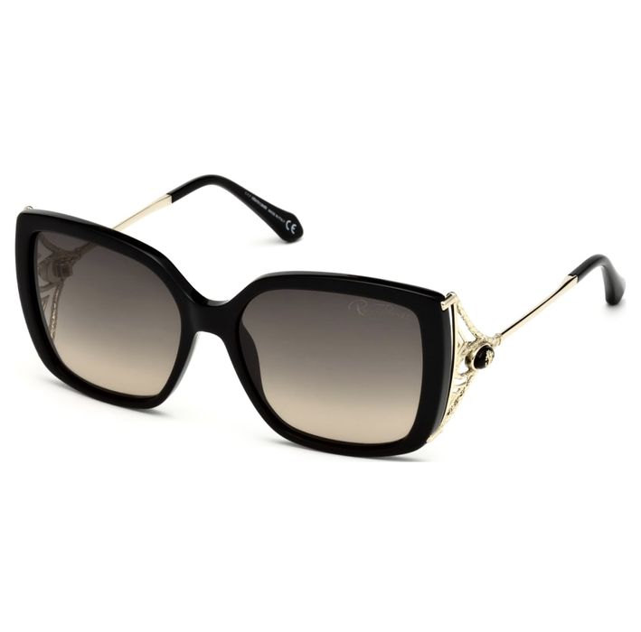 Эффектные Брендовые черные солнцезащитные очки Roberto Cavalli Италия