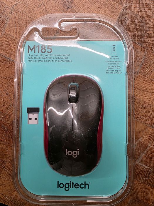 Мишка Logitech M185 червена