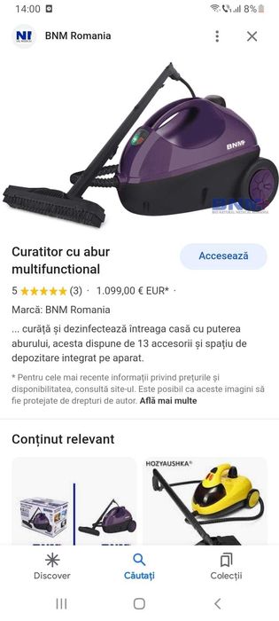 Vand aspirator cu abur multifunctional BNM