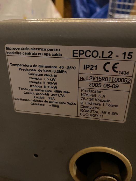 Centrala electrica 15 kw
