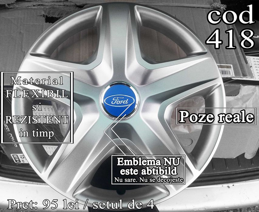 Capace roti 16 Ford Imitatie Jante Aliaj - Livrare cu verificare