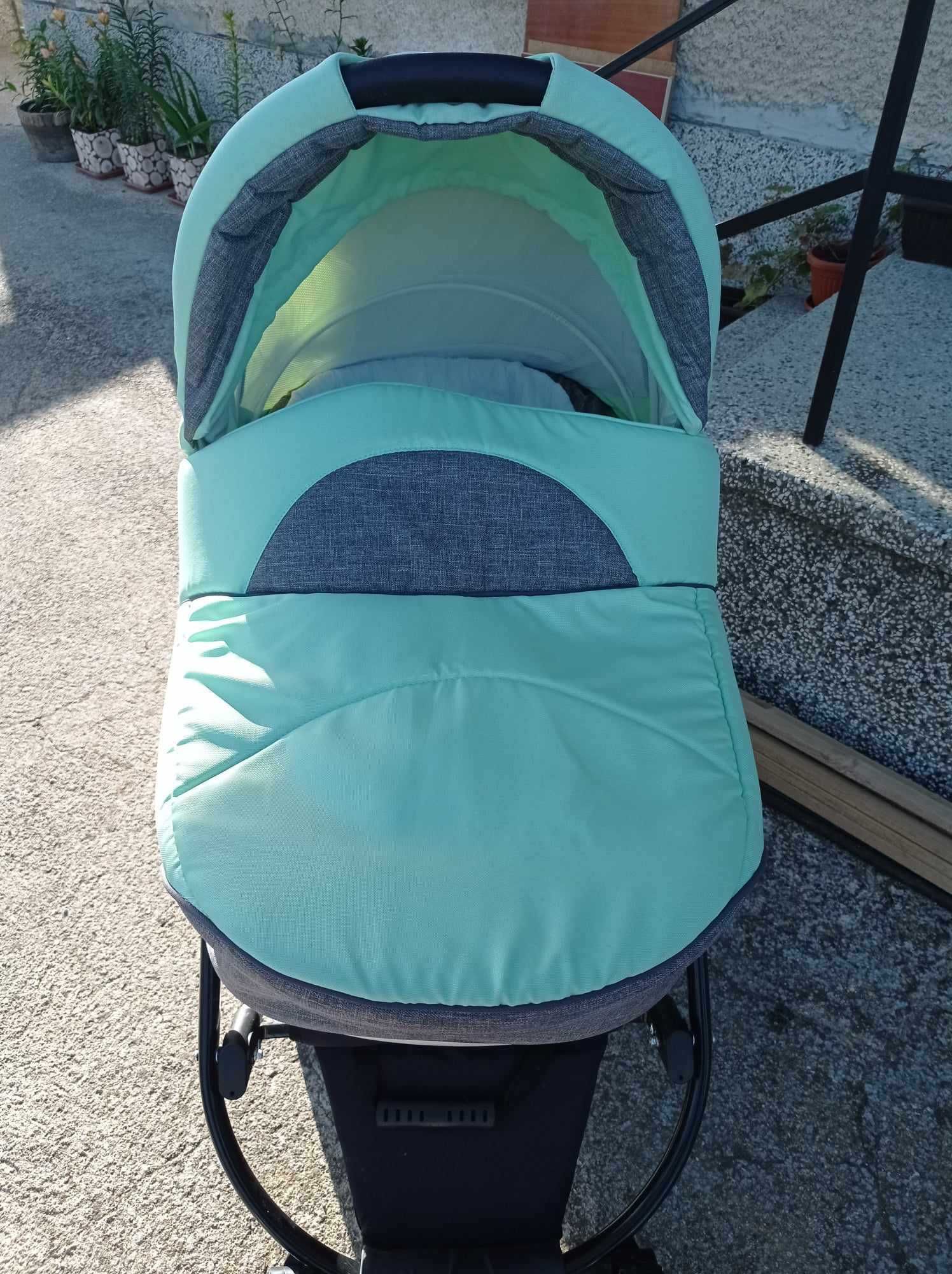 Бебешка количка 2в1  Dizain baby Estel цвят мента