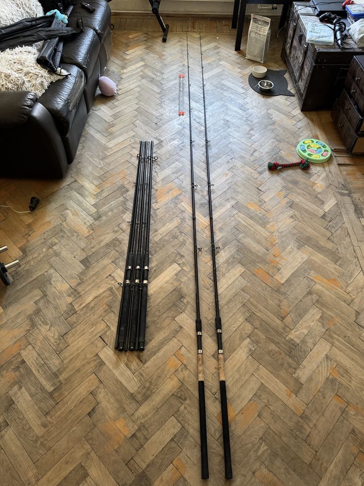 2 Lansete feeder 3.90m + 3 lansete clasice 3m