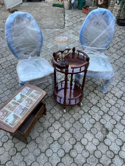 2 scaune tapițate Vintage Autentice