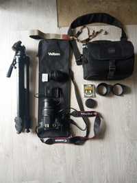 Canon eos 600D, kit  FOTO cu 2 obiective plus accesorii