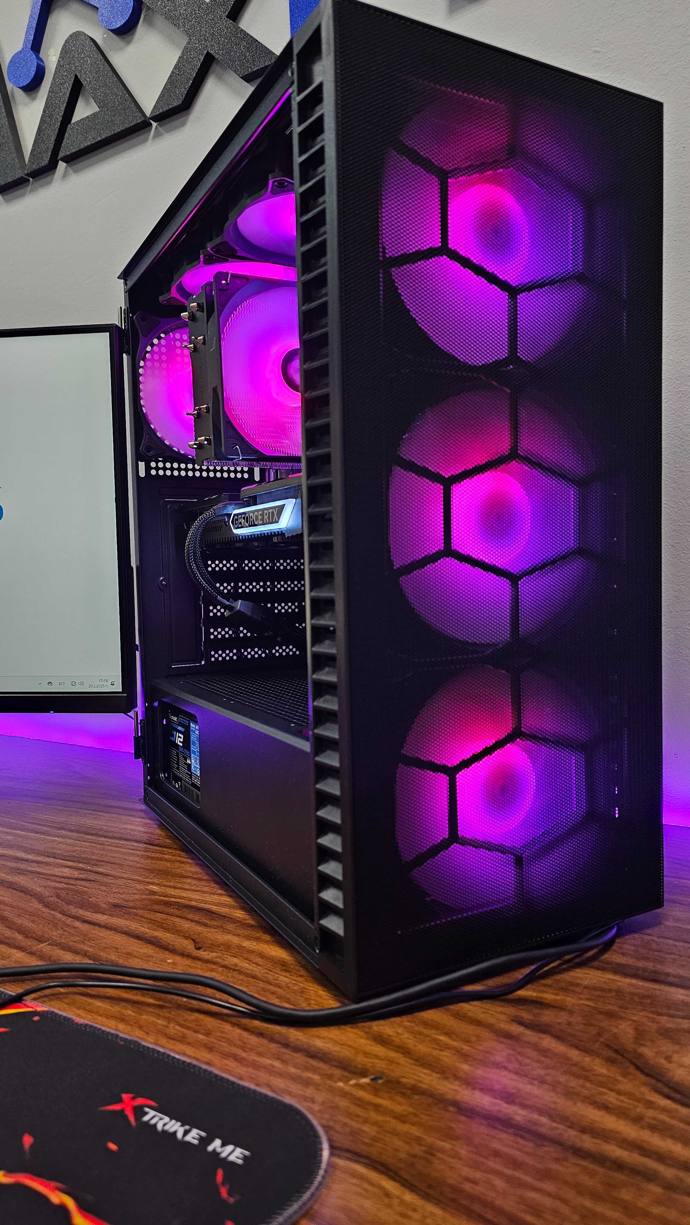 Чисто нов! RTX4070, Ryzen 7 7700, 32 GB RAM DDR5 Геймърски компютър!