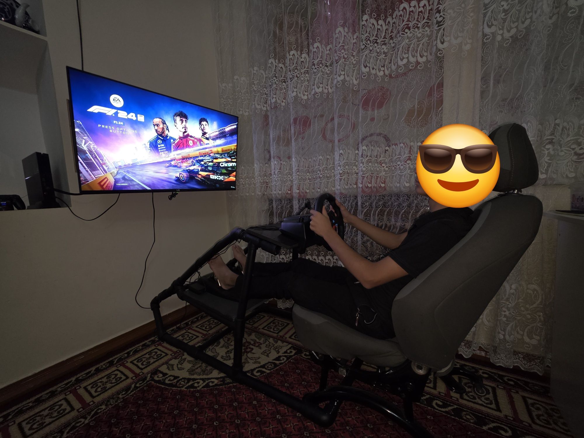Playstation 4, 43 lik Tv, Logitech g29, kokpit va kobalt kreslo