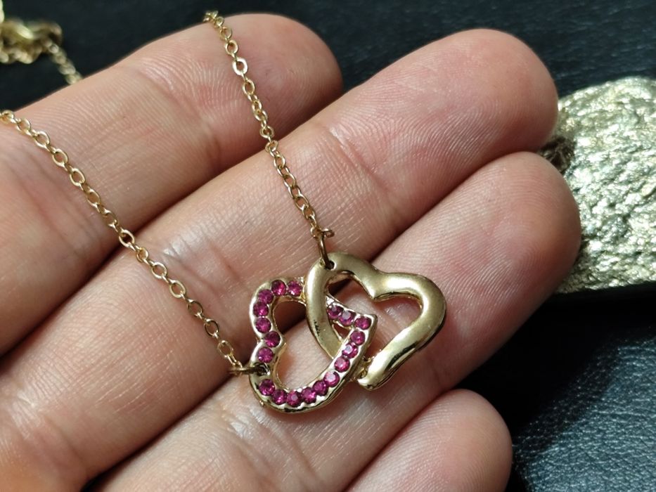 Колие SWAROVSKI / Сребро / Злато / Сърце