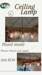 Candelabre lemn de nuc si cupru hand made