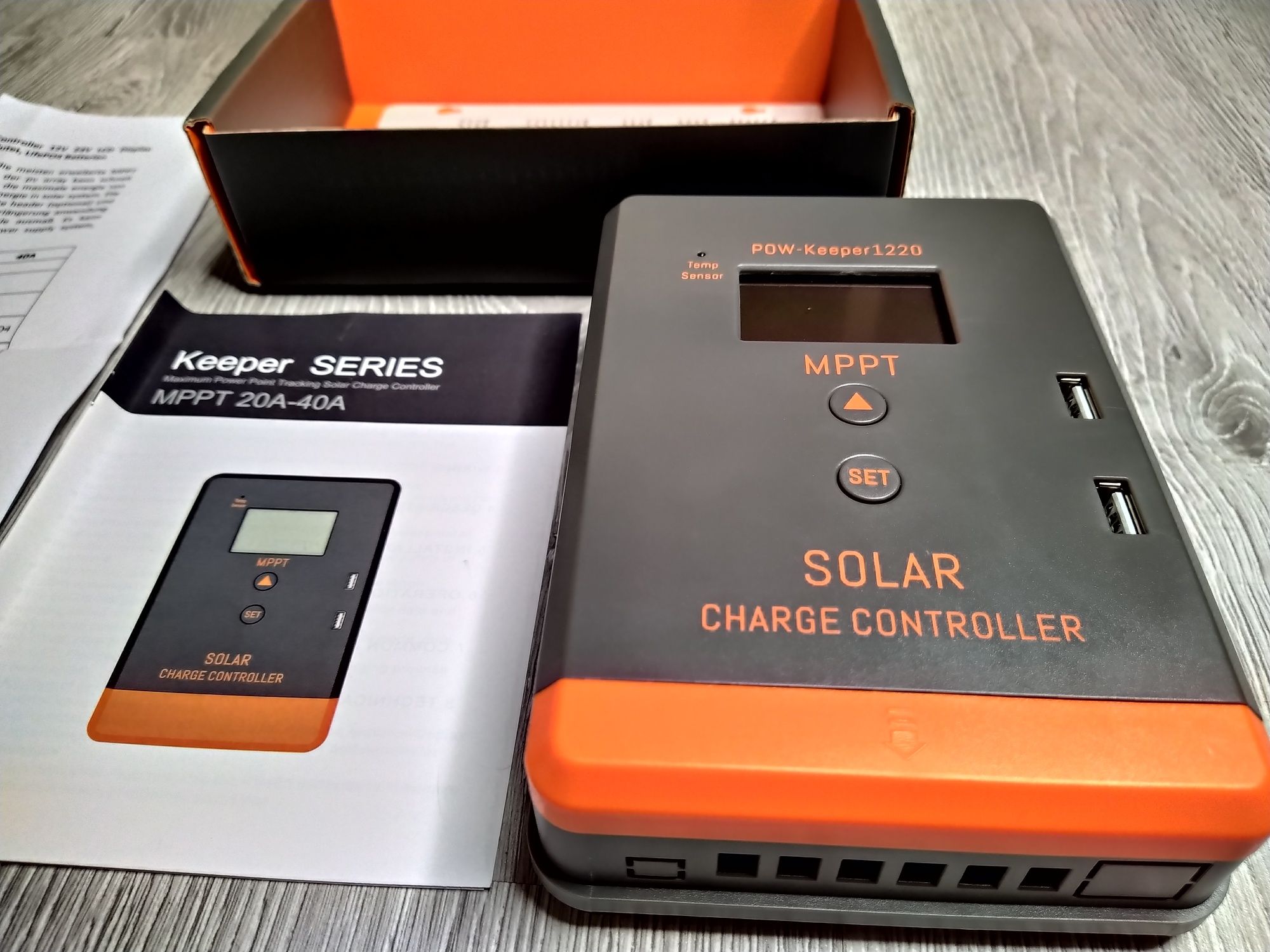 Controler Incărcător Solar PowMr MPPT 20A / 12V 24V, CAMPING, ETC.