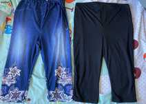 Lot pantaloni scurti 3 sfert gravide maternitate marime L ajustabili