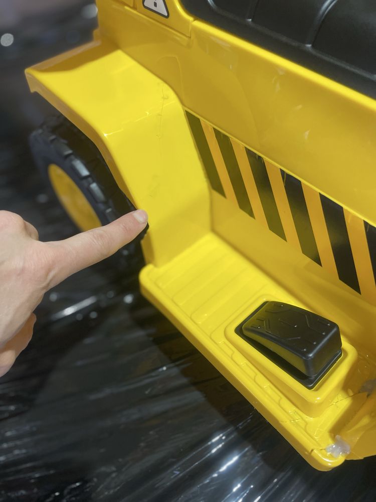 Camion electric copii Caterpillar H4 Yellow 35W CAT lumini led