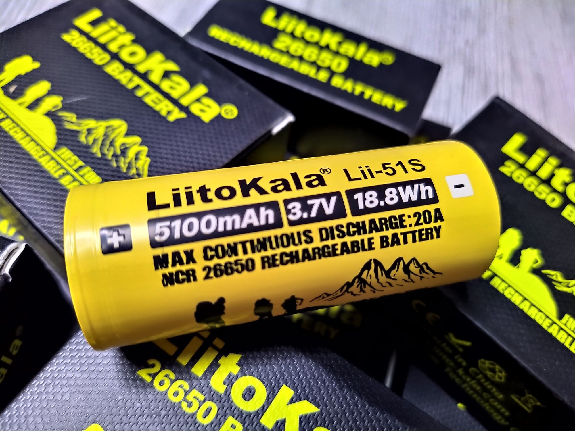 Acumulatori Liitokala  HighDrain  Lii-51S 26650 / 5100mAh / 20A