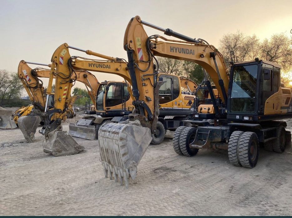 Услуги колёсного экскаватора 140/145 снос дома,рытье котлована,траншей