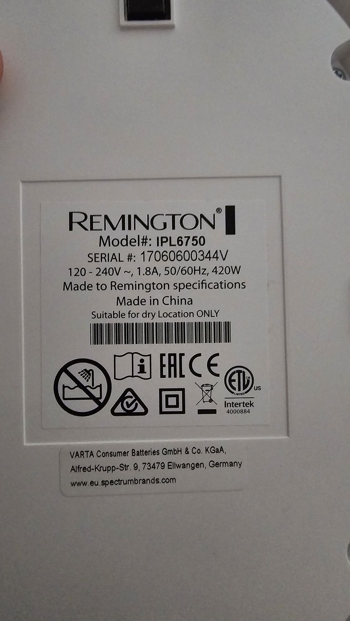 IPL фотоепилатор Remington i-Light Prestige IPL6750