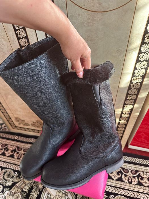 Кирзовый сапог с мехом