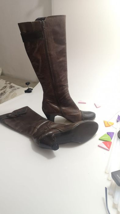 Cizme  Leonardo, piele, lungi, mărimea 36