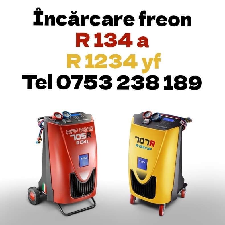 Incarcare freon R134A / R-1234 yf auto, camion si agri WEEKEND!