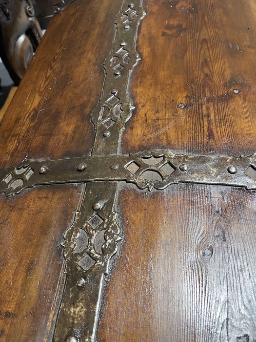 Lada de zestre din lemn masiv, stil baroc