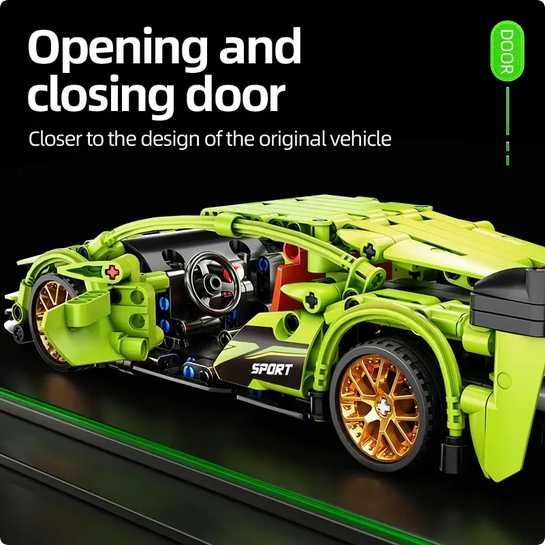 Joc construit SuperCar Pull Back 425 piese compatibil Lego